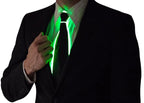 Light Up LED Neck Tie for Men, Glow in the Dark LED Necktie, Light Up LED Neon Ties, Costume Accessory for Rave Party, Night Show, Pack of 1(random colour)