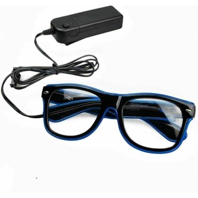 ZYOZ LED Glasses with Clear Lens & Light Up Wire | Party, DJ & Festival Eyewear