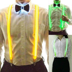 ZYOZ LED Glow Suspenders – Light Up Formal Wear for Festivals, Raves & Parties