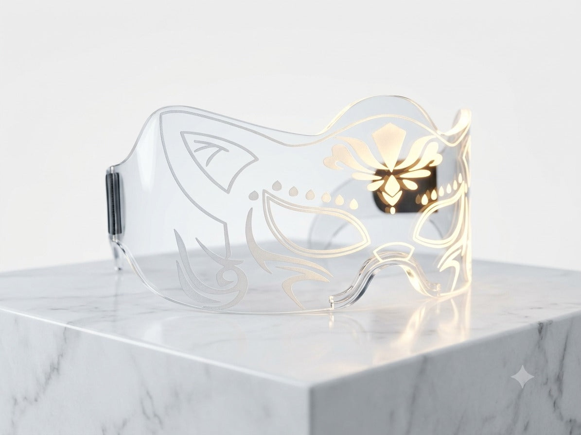 ZYOZ Premium LED Masquerade Mask – Light Up Cyberpunk Party Glasses