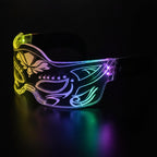 ZYOZ Premium LED Masquerade Mask – Light Up Cyberpunk Party Glasses