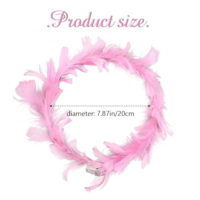 ZYOZ Feather Tiara Light Up LED Headbands Luminous Secondary image