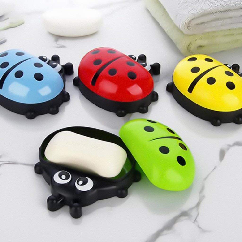 Lady Bug Soap Case Soap Dispensers Soap Holder - Set of 2
