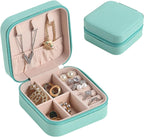 Leather Small Jewelry Box For Necklace, Bracelet, Pendant, Earring Travel Portable Jewelry Case