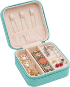 Leather Small Jewelry Box For Necklace, Bracelet, Pendant, Earring Travel Portable Jewelry Case