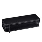 Watch Organizer Box - 6 Slot Holder with Removable Pillow, PU Leather Zippered Case for Men & Women, Travel Watch Storage
