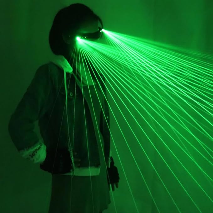Led Laser Goggles Green Beams DJ Party Stage
