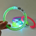 ZYOZ LED Flash Bracelet Glow in the Dark Light Up Wristband Colorful Bubble Bangle Concert Party Rave (SET OF 5)