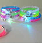 ZYOZ LED Flash Bracelet Glow in the Dark Light Up Wristband Colorful Bubble Bangle Concert Party Rave (SET OF 5)