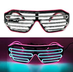 ZYOZ LED Shutter Party Glasses – Neon Light Up Rave Glasses for Festivals, DJ Nights & Events 1 pc (Random Color)