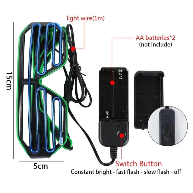 ZYOZ LED Shutter Party Glasses – Neon Light Up Rave Glasses for Festivals, DJ Nights & Events 1 pc (Random Color)
