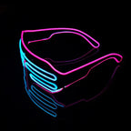 ZYOZ LED Shutter Party Glasses – Neon Light Up Rave Glasses for Festivals, DJ Nights & Events 1 pc (Random Color)
