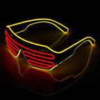ZYOZ LED Shutter Party Glasses – Neon Light Up Rave Glasses for Festivals, DJ Nights & Events 1 pc (Random Color)
