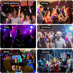 Foam Glow Sticks Bulk ,Glow in the Dark Party Supplies with 3 Modes Colorful Flashing for Party Birthday Concert Halloween Christma (set of 5 )s