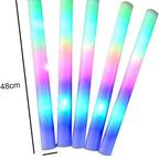 Foam Glow Sticks Bulk ,Glow in the Dark Party Supplies with 3 Modes Colorful Flashing for Party Birthday Concert Halloween Christma (set of 5 )s