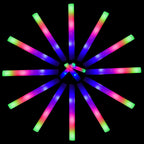 Foam Glow Sticks Bulk ,Glow in the Dark Party Supplies with 3 Modes Colorful Flashing for Party Birthday Concert Halloween Christma (set of 5 )s