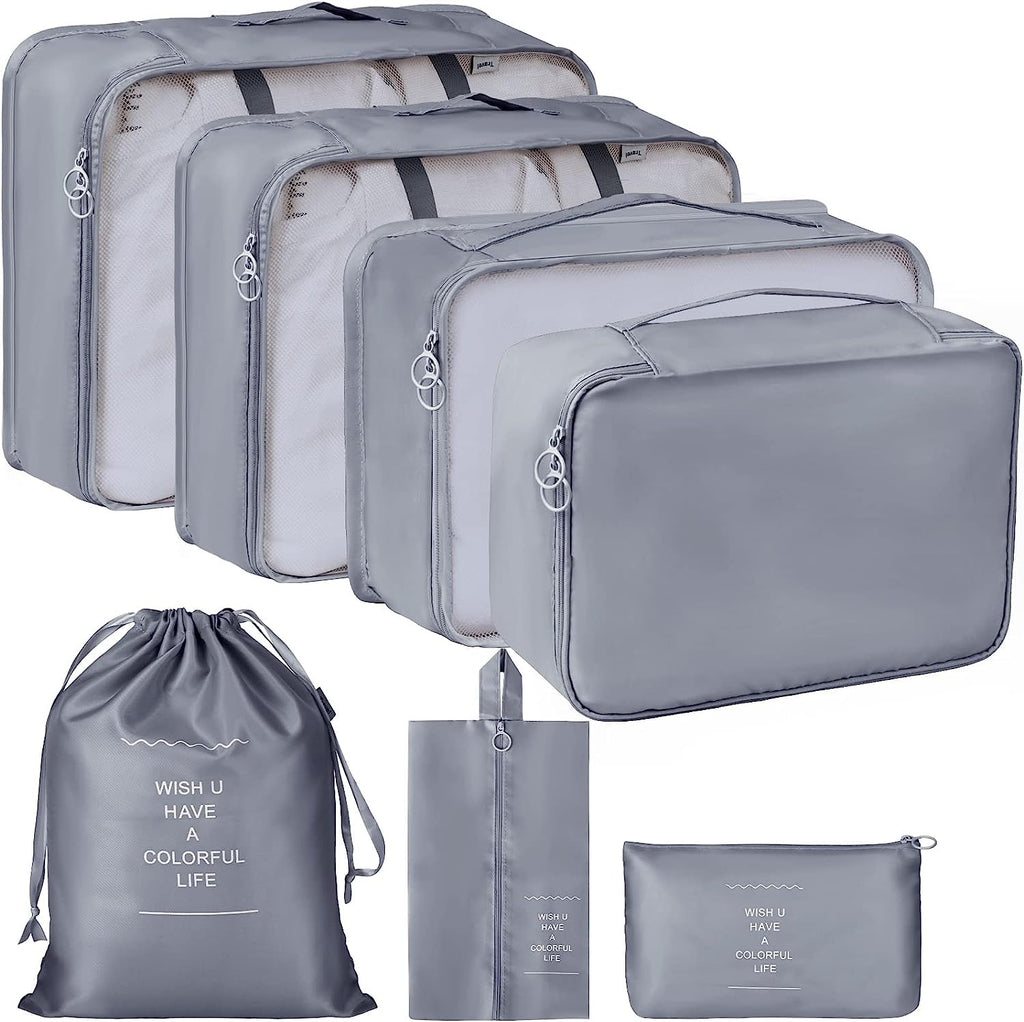 7 Pcs Travel Organizer Pouch Packing Cubes for Travel Essentials Toiletry Bag, Travel Luggage Organizers with Laundry Bag Travel Pouch, Packing Cubes Organizer