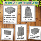 7 Pcs Travel Organizer Pouch Packing Cubes for Travel Essentials Toiletry Bag, Travel Luggage Organizers with Laundry Bag Travel Pouch, Packing Cubes Organizer