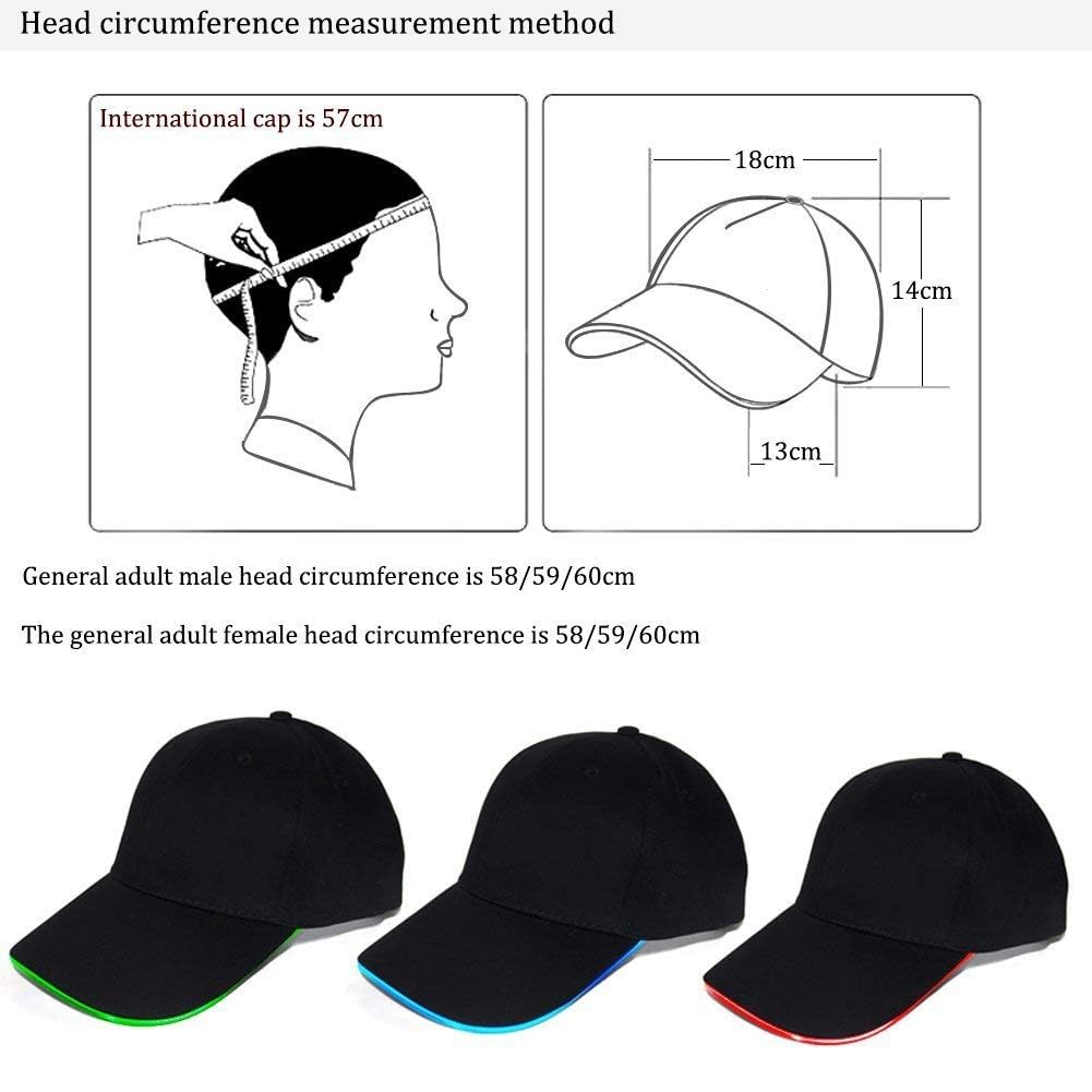 ZYOZ LED Glow Baseball Cap – Adjustable Light Up Hat for Raves, Festivals & Night Out