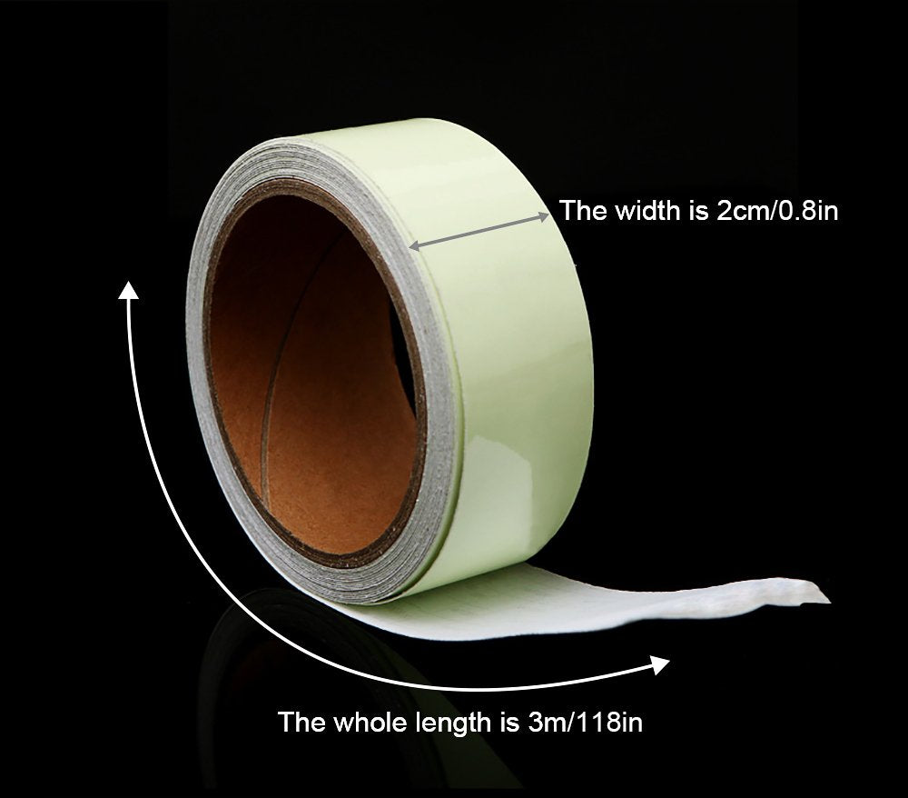 Power Glow Tape-Neon Glow in The Dark Gaffer Tape|Fluorescent & Light Reflective Tape|Bright for Black Rooms & Dark Areas|Safety Use to Mark Stairs,Railings,Doorways & Exits|1 inchx15' Roll