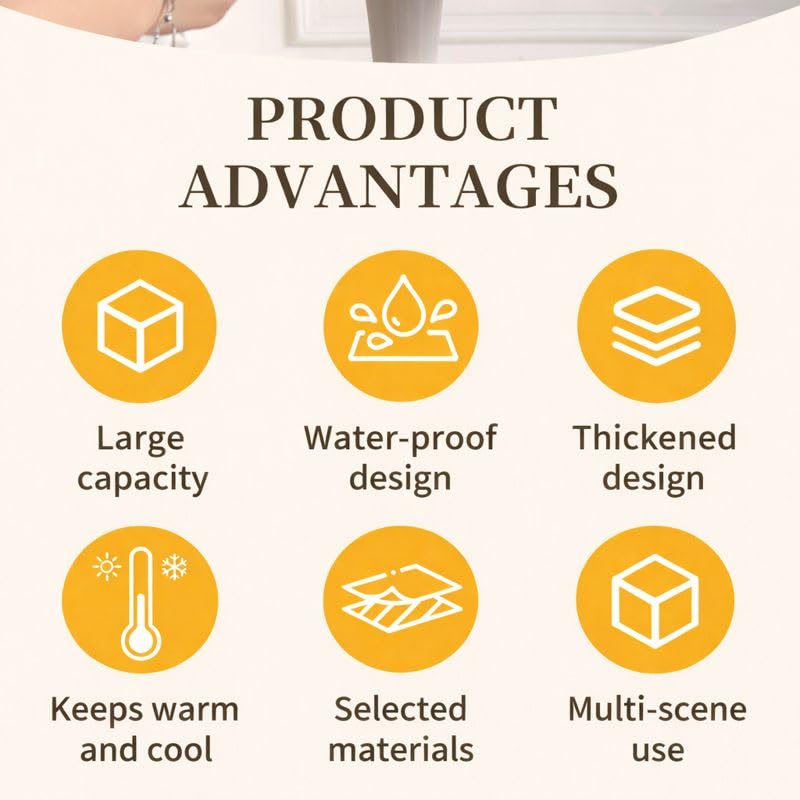 Insulated Lunch Bag for Office Men & Women (8 litres) | Thermal Tiffin Lunch Box Carry Bag | Waterproof Cooler Tote for Work, School & Travel | Reusable Lunch Storage Bag