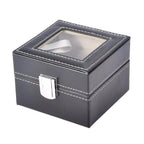Luxury Leather Watch Box Premium 2 Slot Watch Organizer Box For Watch Collectors, Gifts 1 pc