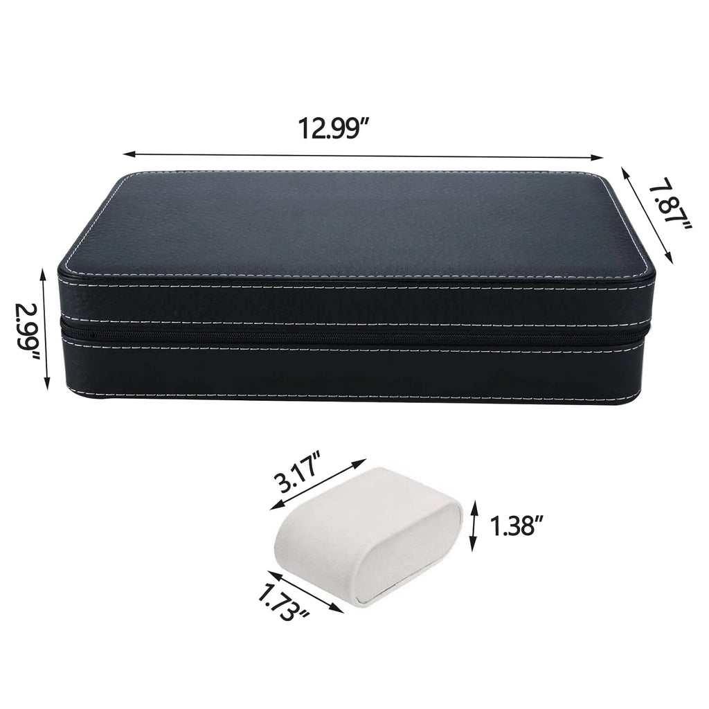 Styleys Watch Box 12 Slots Travel Watch Storage Case Zipper Wristwatch Organizer Box Organizer