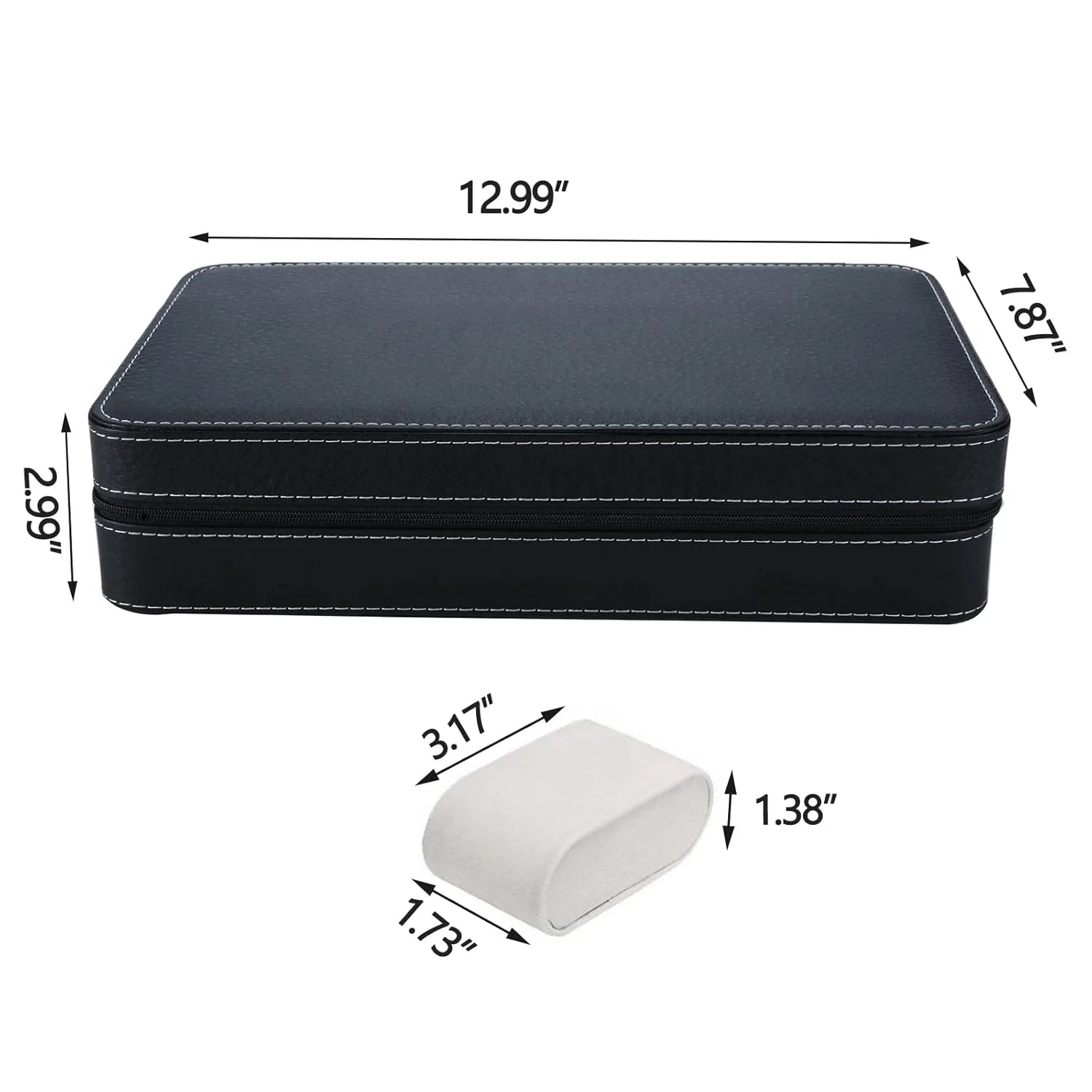 Styleys Watch Box 12 Slots Travel Watch Storage Case Zipper Wristwatch Organizer Box Organizer