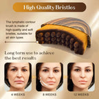 Lymphatic Brush Gua Sha for Face | De-Puffing Face Sculpting Tool, Jawline Definition & Skin Firming | Soft Bristle Facial Lymphatic Drainage Brush for Massage & Skincare Use