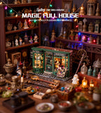 Spilay DIY Miniature Dollhouse Wooden Furniture Kit,Handmade Mini Modern Model Plus with Dust Cover & LED,1:24 Scale Creative Doll House for Lover Friend Gift (Magic House)