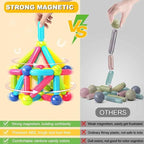 Magnetic Sticks Building Blocks for Kids Toys for Girls | Magnetic Toys for Boys Age 3+ Year 4 5 6 7 8 10 12 14 Old Educational Stem Learning Magnet Stick with Balls Game Set (36 PCS)