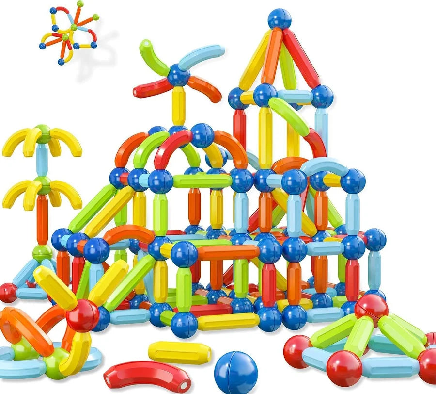 Magnetic Sticks Building Blocks for Kids Toys for Girls | Magnetic Toys for Boys Age 3+ Year 4 5 6 7 8 10 12 14 Old Educational Stem Learning Magnet Stick with Balls Game Set (36 PCS)