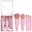 Portable Makeup Brush Set with Storage Case & Mirror | Soft Synthetic Bristles for Foundation, Blush, Eyeshadow & Blending | Travel-Friendly Cosmetic Brush Kit