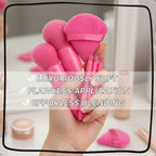 Portable Makeup Brush Set with Storage Case & Mirror | Soft Synthetic Bristles for Foundation, Blush, Eyeshadow & Blending | Travel-Friendly Cosmetic Brush Kit