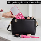 Portable Makeup Brush Set with Storage Case & Mirror | Soft Synthetic Bristles for Foundation, Blush, Eyeshadow & Blending | Travel-Friendly Cosmetic Brush Kit