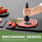 ZYOZ Meat Tenderizer Tool Profession Kitchen Gadgets Jacquard Meat Tenderizers Stainless Steel Meat Tenderizer Needle Best for Tenderizing,BBQ,Marinade & Flavor Maximizer