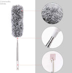 Microfiber Feather Duster Bendable & Extendable Fan Cleaning with 100 inches Expandable Pole Handle for High Ceiling Fans,Window Blinds, Furniture
