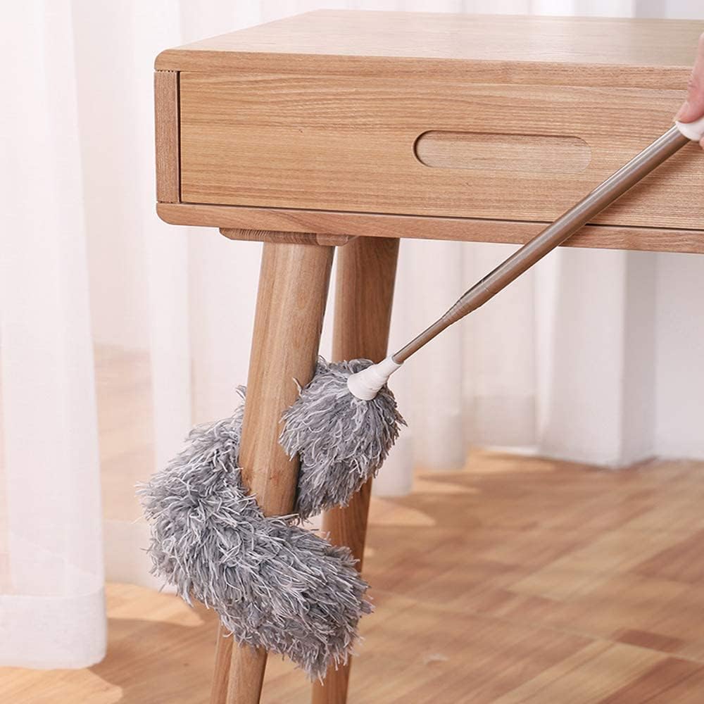 Microfiber Feather Duster Bendable & Extendable Fan Cleaning with 100 inches Expandable Pole Handle for High Ceiling Fans,Window Blinds, Furniture