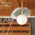 Microfiber Feather Duster Bendable & Extendable Fan Cleaning with 100 inches Expandable Pole Handle for High Ceiling Fans,Window Blinds, Furniture