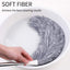 ZYOZ Microfiber Feather Duster Bendable & Extendable Fan Cleaning with 100 inches Expandable Pole Handle for High Ceiling Fans,Window Blinds, Furniture