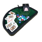 Mini Blackjack Game Set for Adults & Kids – Portable Casino Tabletop Black Jack Board with Cards, Chips, Dealer Shoe & Accessories | Compact 10" x 6.5" x 1.6" Table for Home Party & Travel Fun