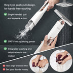 Mini Mop Self Squeeze Sponge Cleaner, Strong Absorbent Wet & Dry Mop for Kitchen, Floor, Glass, Car Cleaning, Compact ABS Body with 1 Replaceable Sponge