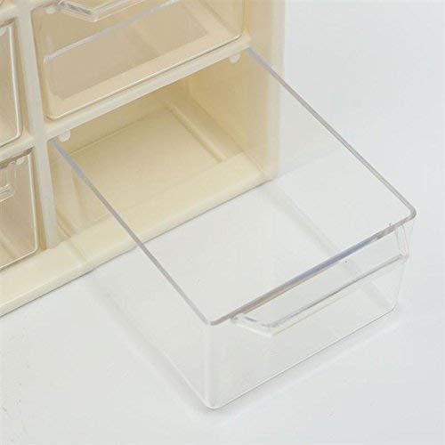 9 Grid Mini Plastic Acrylic Multipurpose Drawer Storage Box for Multi Layer Jewelry Sundries Organizer Desktop Office Supplies Cabinet (