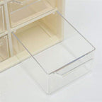 9 Grid Mini Plastic Acrylic Multipurpose Drawer Storage Box for Multi Layer Jewelry Sundries Organizer Desktop Office Supplies Cabinet (
