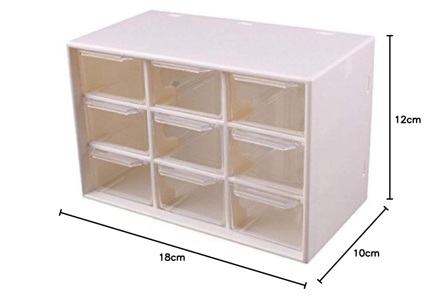 9 Grid Mini Plastic Acrylic Multipurpose Drawer Storage Box for Multi Layer Jewelry Sundries Organizer Desktop Office Supplies Cabinet (
