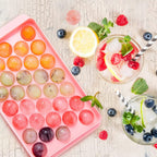 Plastic Mini Round Ice Cube Tray, ice Trays for Freezer, Circle Ice Cube Tray Sphere Ice Chilling Cocktail Whiskey Tea & Coffee Mini Circle Tray Multicolor
