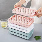 Plastic Mini Round Ice Cube Tray, ice Trays for Freezer, Circle Ice Cube Tray Sphere Ice Chilling Cocktail Whiskey Tea & Coffee Mini Circle Tray Multicolor