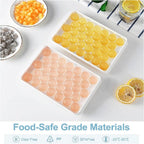 Plastic Mini Round Ice Cube Tray, ice Trays for Freezer, Circle Ice Cube Tray Sphere Ice Chilling Cocktail Whiskey Tea & Coffee Mini Circle Tray Multicolor