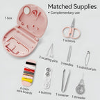 Mini Travel Sew Kit Sewing Box Pocket Folding Kit Compact Mini Travel Sewing Kit with Scissor, Needle, Cutton, Thread, Pin, Clip