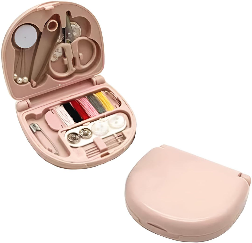 Mini Travel Sew Kit Sewing Box Pocket Folding Kit Compact Mini Travel Sewing Kit with Scissor, Needle, Cutton, Thread, Pin, Clip